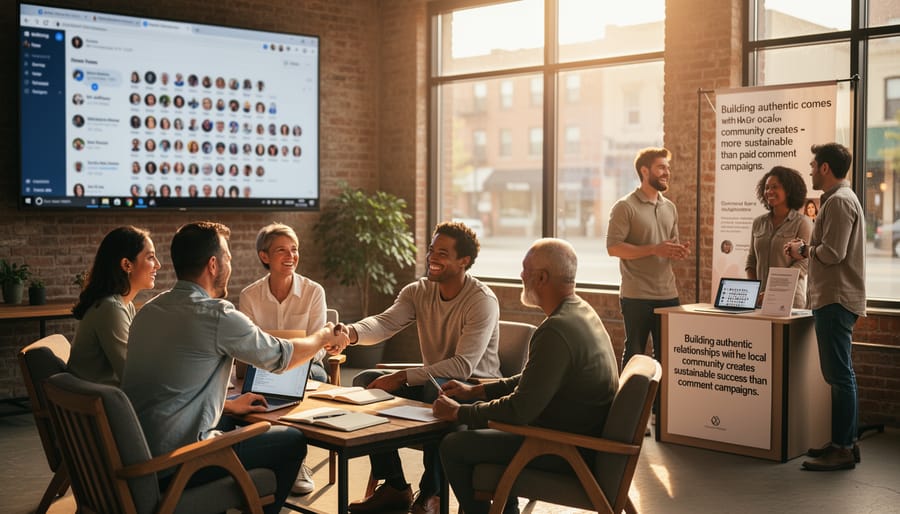 Chef having genuine conversation with customers at restaurant bar